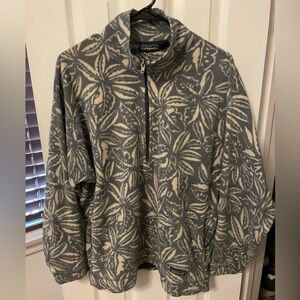 Vintage Patagonia Synchilla Fleece Zip Up Hibiscus Hawaiian Mens Large